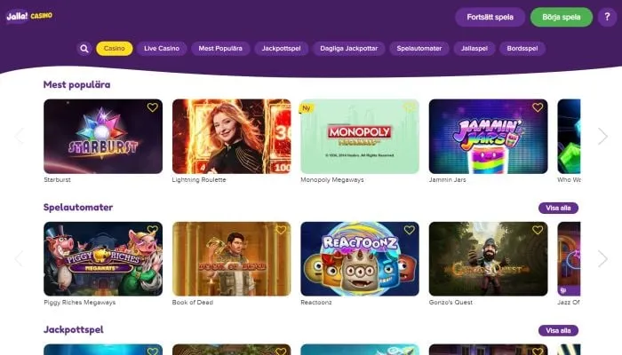 Jalla Casino Review Header