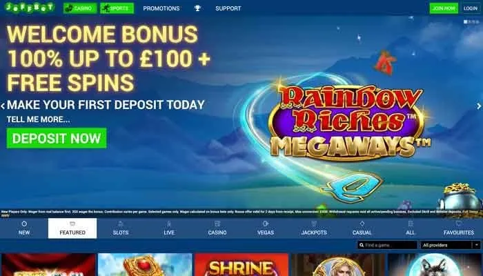 JeffBet Casino Review Header