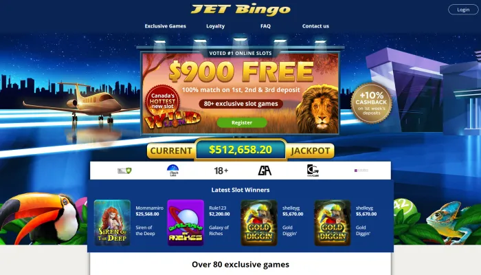 Jet Bingo Casino Review Header