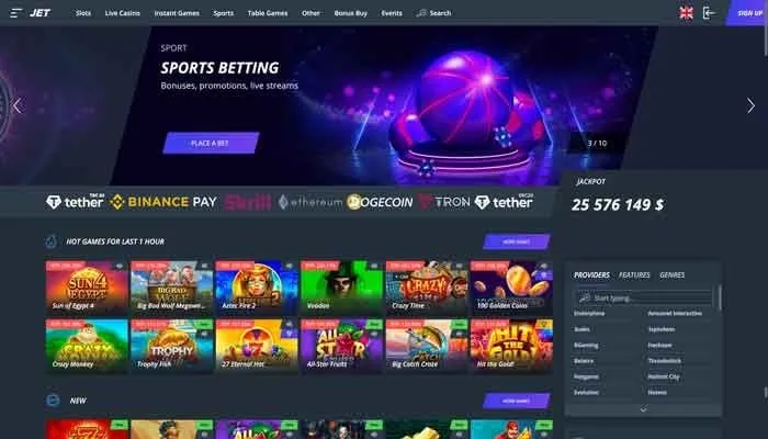 Jet Casino Review Header