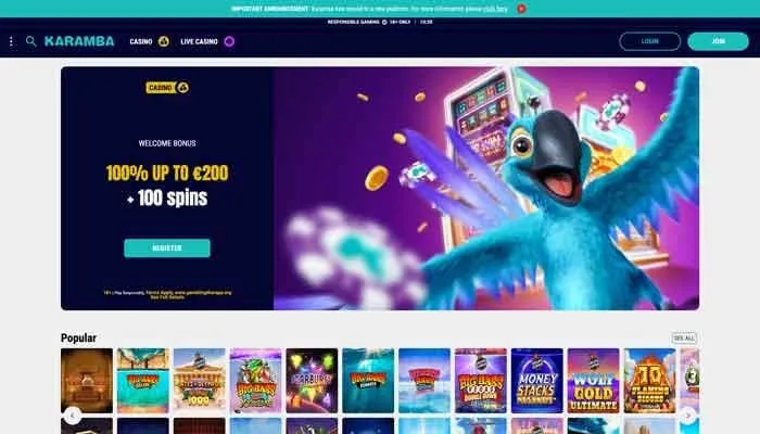 Karamba Casino Review Header