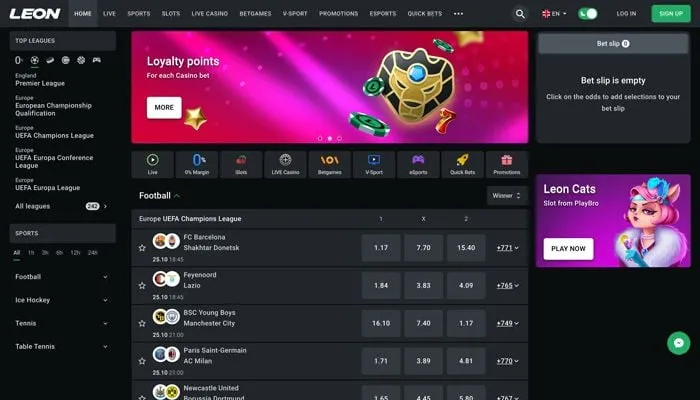 Leon Bet Casino Review Header