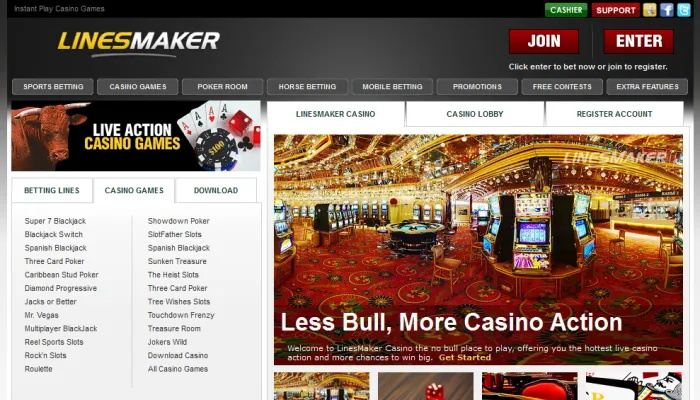 LinesMaker Casino Review Header