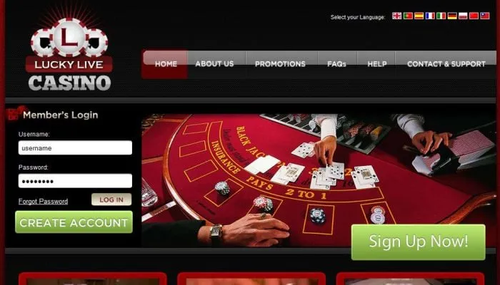 Lucky Live Casino Review Header