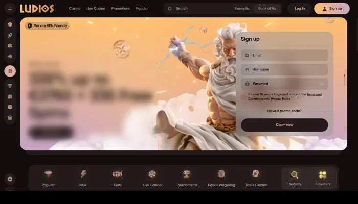 Ludios Casino Review Header