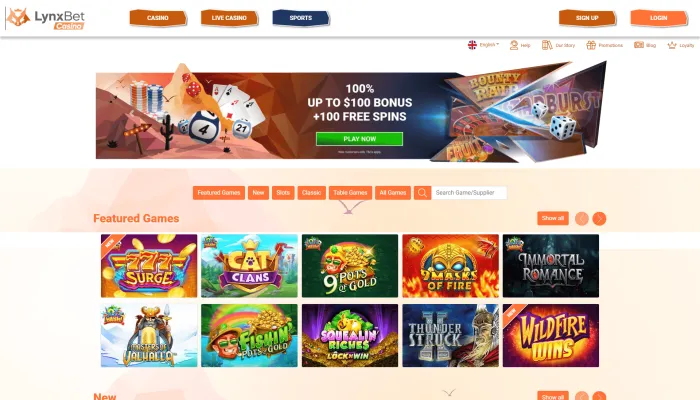 LynxBet Casino Review Header