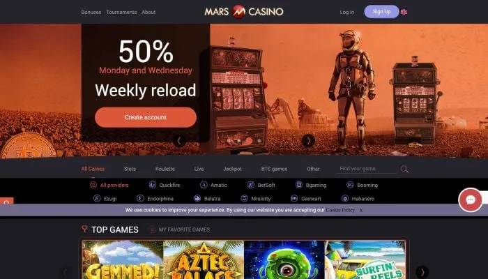 Mars Casino Review Header