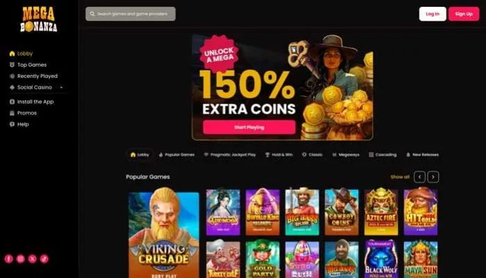 Mega Bonanza Social Casino Review Header