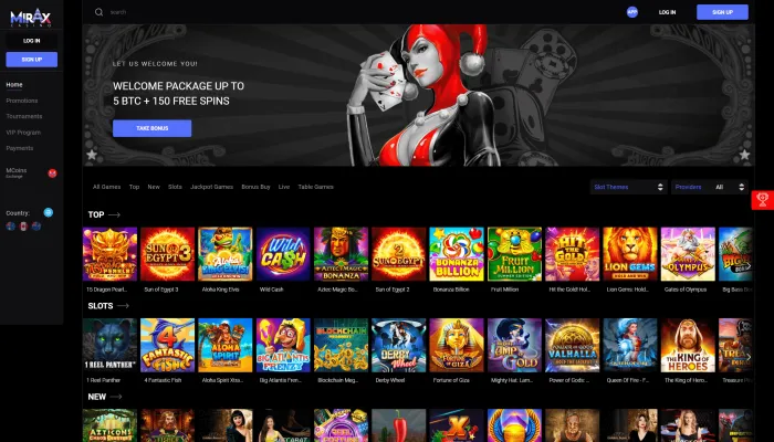 Mirax Casino Review Header