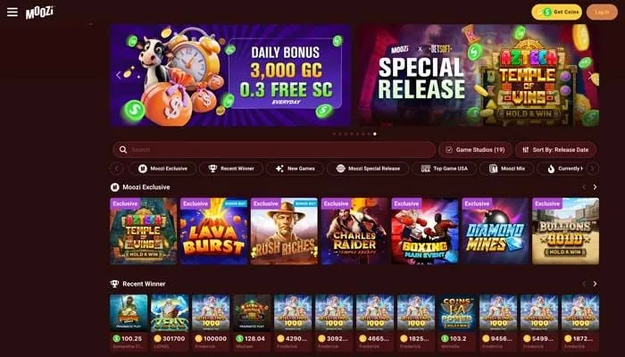 Moozi Casino Review Header