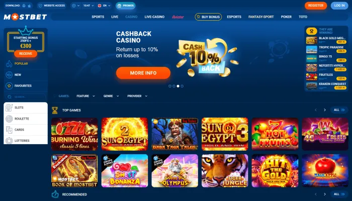 Mostbet Casino Review Header