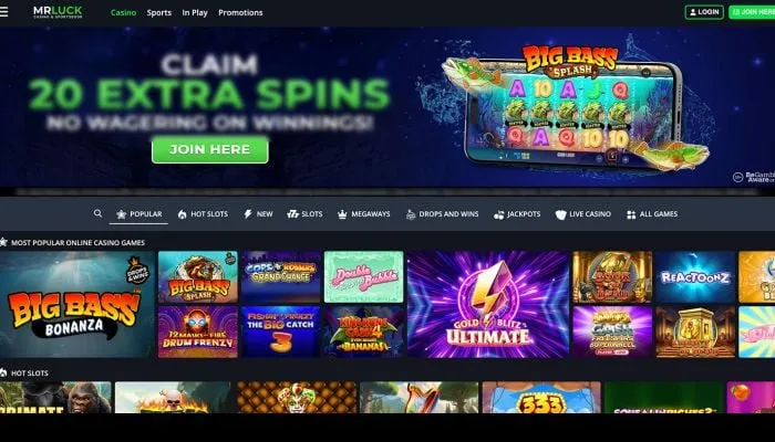 MrLuck Casino Review Header