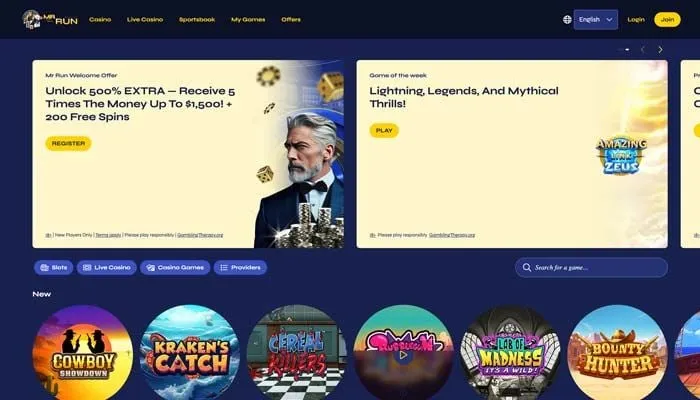 MrRun Casino Review Header