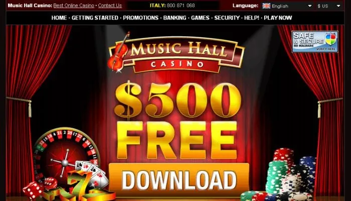 Music Hall Casino Review Header