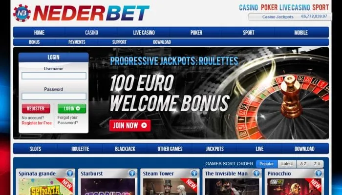 Nederbet Casino Review Header