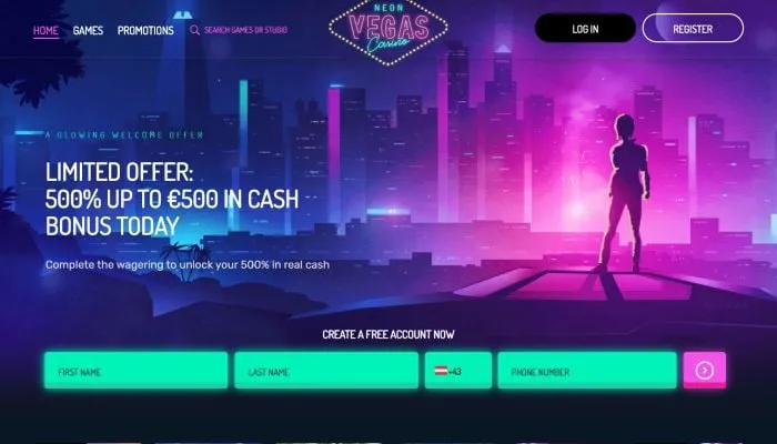 NeonVegas Casino Review Header