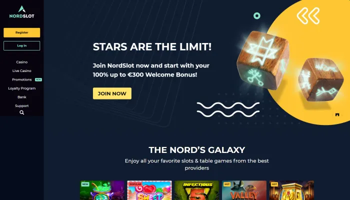 NordSlot Casino Review Header