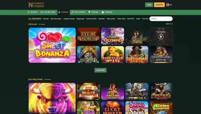 Nummus Casino Review Header