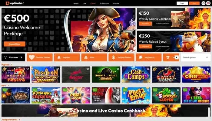 Optimbet Casino Review Header