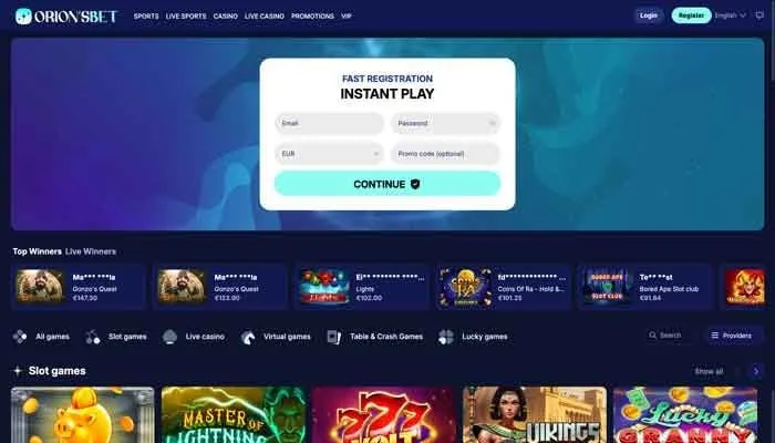 OrionsBet Casino Review Header