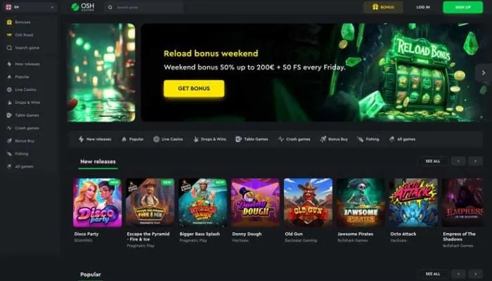 OSH Casino Review Header