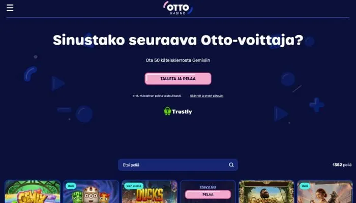Otto Casino Review Header