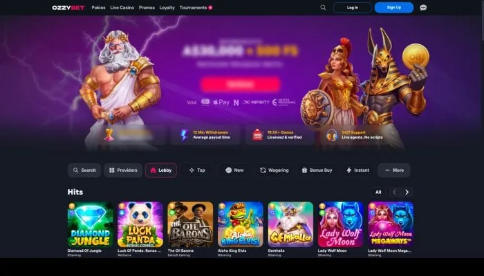 Ozzybet Casino Review Header