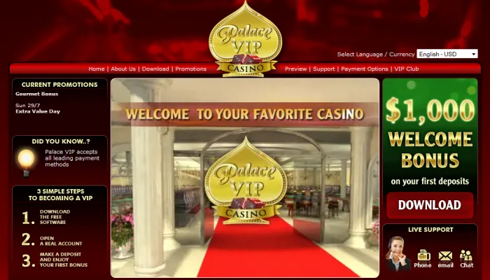 Palace Vip Casino Review Header