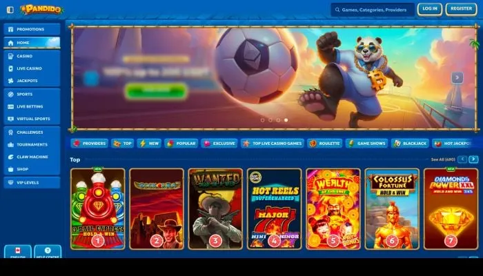 Pandido Casino Review Header
