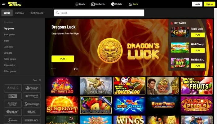 Parimatch Casino Review Header