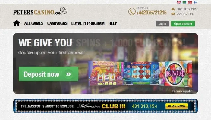 Peters Casino Review Header
