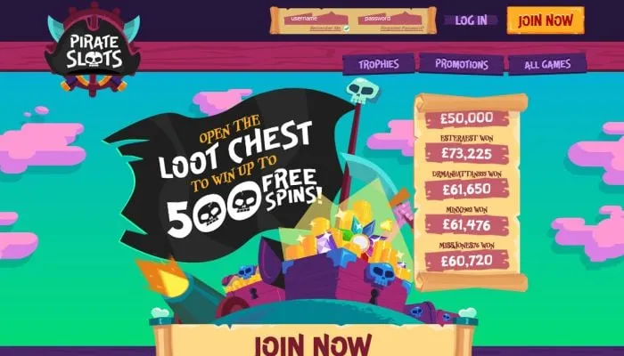 Pirate Slots Casino Review Header