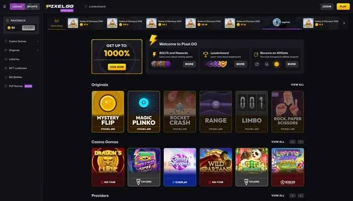 Pixel.gg Casino Review Header