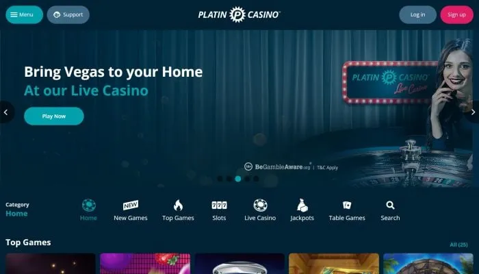 Platincasino UK Review Header