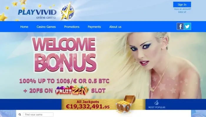 Play Vivid Casino Review Header