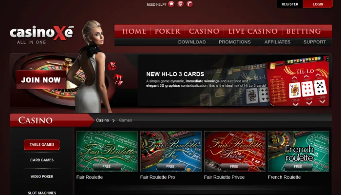 PokerXe Casino Review Header