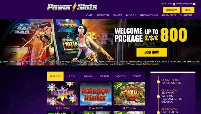 Power Slots Casino Review Header