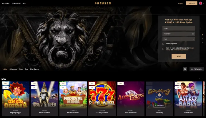 Premier Casino Review Header