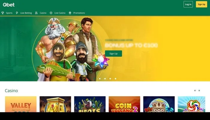Qbet Casino Review Header
