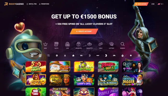 Rickycasino Review Header