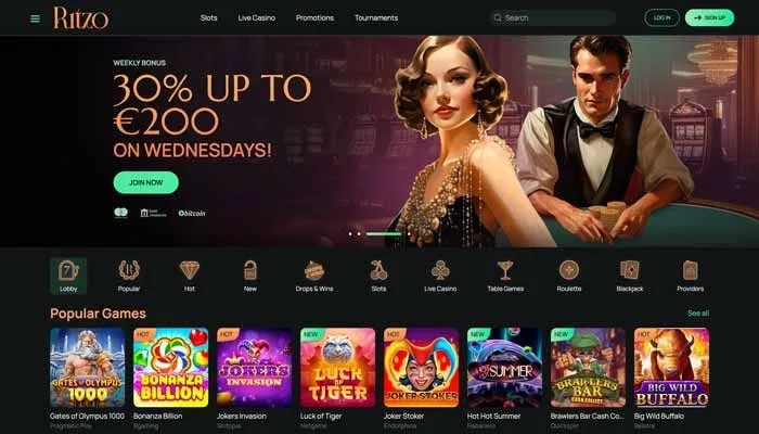 Ritzo Casino Review Header