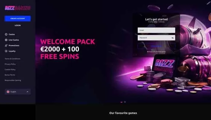 Rizz Casino Review Header