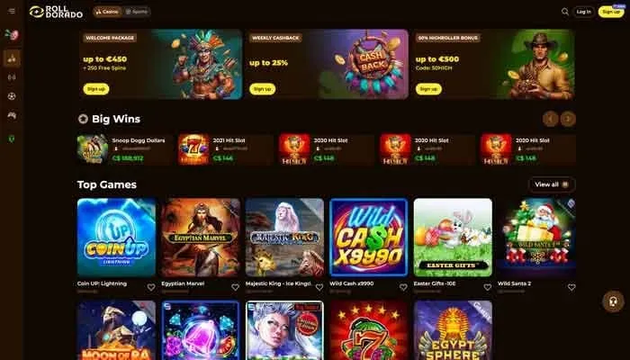 Rolldorado Casino Review Header