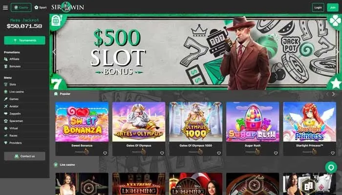 Sirwin Casino Review Header