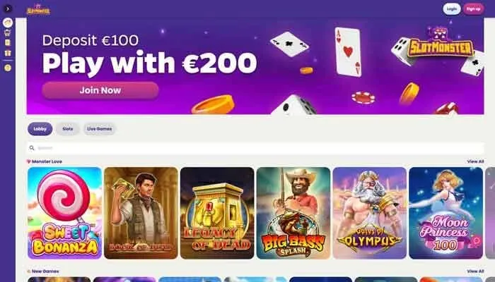 Slotmonster Casino Review Header