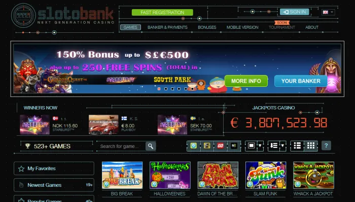 Slotobank Casino Review Header