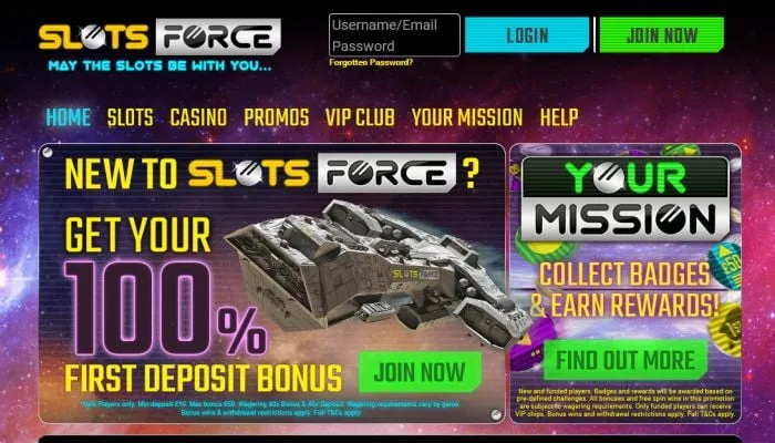 Slots Force Casino Review Header