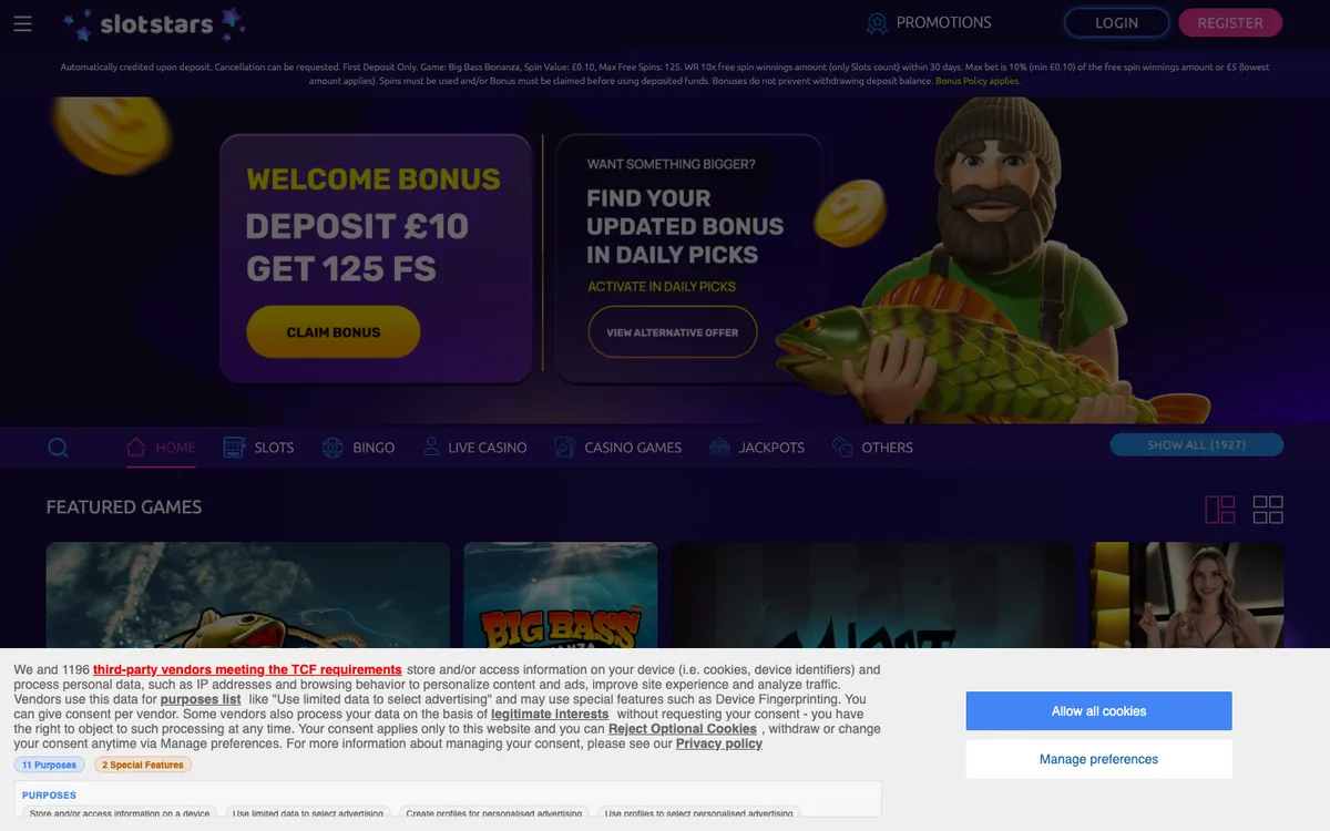 Slotstars Casino Review Header