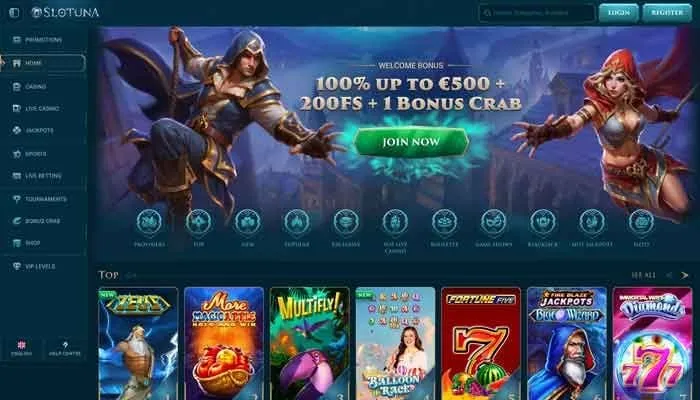 Slotuna Casino Review Header