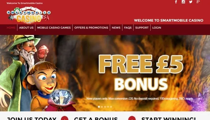 Smart Mobile Casino Review Header